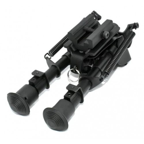 Bipiede Telescopico Per Carabina | Altezza 15-23 Cm, Regolazione Rapida, Adattatore MLOK, Girevole, Per Tiro A Segno