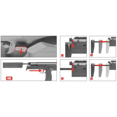 FO Fabarm STF/12-18 Long Tan – Pacchetto Pistola Airsoft A Molla, Calibro 6 Mm, 0,4 Joule – Con Occhiali E 1000 Pallini
