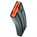 DURAMAG SS Caricatore AR15 calibro 223/5.56 in Acciaio Inox da 29 colpi, T360 Nero, Elevatore Arancione, Molla Everflex
