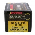 BARNES TAC-TX M/LE 26412 Palle BT Cal.6,5mm.264'' 100grs Conf. da 50 palle