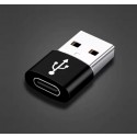 Adattatore da USB tipo C OTG a USB tipo A maschio colore NERO