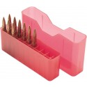 MTM J-20-M Box rigido portacolpi MEDIUM RIFLE calibro 308 da 20 colpi ROSSO TRASPARENTE