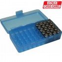 MTM P50-44-10 Box rigido portacolpi calibro 44 Magnum da 50 colpi BLU TRASPARENTE