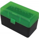 MTM RLLD-50 PORTACOLPI LARGE RIFLE Portacolpi calibro 300WM, 7mm RM VERDE/NERO da 50 COLPI