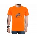 T-shirt BARTAVEL DIEGO ORANGE Traspirante Stampa Cinghiale