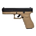 BRUNI GAP CAL.9MM PAK BICOLORE NERA/TAN Replica GLOCK 17 Pistola a Salve calibro 9mm Cod.BR-1401BT