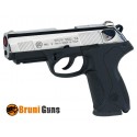 BRUNI P4 CAL.9 PAK NIKEL Replica BERETTA PX4 Pistola a salve calibro 9mm Cod.BR-2601N