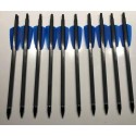 ADDER EK ARCHERY SET 10 DARDI IN CARBONIO 7,5'' PER COBRA SYSTEM ADDER cod.D-119A