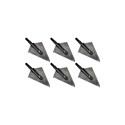 PUNTE DA CACCIA JX-225 A DUE LAME IN ACCIAIO CORPO IN ALLUMINIO SET 6 PEZZI