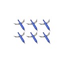PUNTE DA CACCIA JX-241 A TRE LAME IN ACCIAIO CORPO IN ALLUMINIO SET 6 PEZZI
