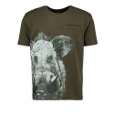 !!!!!TRACHTEN -50%!!!!! T-shirt OS TRACHTEN BRACU con stampa Cinghiale e taschino Verde