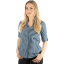 !!!!!TOM COLLINS -30%!!!!! Camicetta TOM COLLINS Donna Maniche Arrotolabili a Quadretti Blu