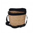 Gerla porta funghi in legno intrecciato cm 37x22,5x28,5