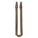 Cinghia RISERVA Fucile in Pelle e Corda Intrecciato Vintage 100cm