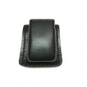 Portacaricatore Bifilare VEGA HOLSTER Aperto in Pelle con Clip in Polimero Nero Cod.1P02