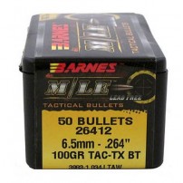 BARNES TAC-TX M/LE 26412 Palle BT Cal.6,5mm.264'' 100grs Conf. da 50 palle