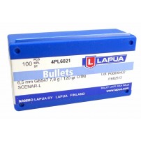 LAPUA SCENAR L palle calibro 6,5mm.264'' 120 grani GB547 Conf. da 100 palle