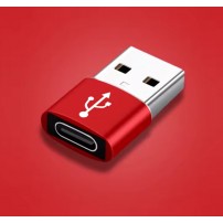 Adattatore da USB tipo C OTG a USB tipo A maschio colore ROSSO