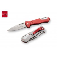 ANTONINI NARMADA SOS Coltello con scocca in alluminio anodizzato rosso, lama liscia in Aisi 440A
