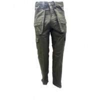 Pantalone PATTON Multitasca Foderato 100% Cotone Verde