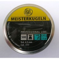 RWS MEISTERKUGELN PISTOL Pallini Diabolo calibro 4.51mm 0,45gr 7,0grs Conf. da 500 pallini per PISTOLA cod.2315020