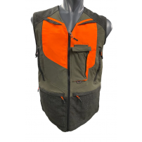 Gilet da Caccia BLATEX Multitasca Elasticizzata Verde/Arancio