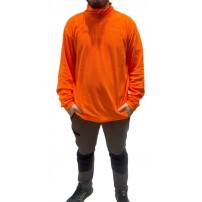 Pile BLATEX Mezza Zip in Micropile Elasticizzata Traspirante Alta Visibilità