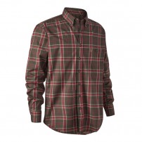 Camicia DEERHUNTER ELI SHIRT Camicia Elasticizzata Marrone/Rosso Quadri