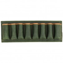 ARTIPEL Giberna da Cintura in Cuoio Ingrassato Calibro 12 8 celle Verde cod.GBC05/12