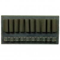 ARTIPEL Giberna in Pelle per cintura Carabina sino al calibro 300WM 10Celle Verde cod.GBP06