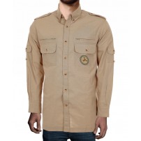 !!!!!BARTAVEL -50%!!!!! Camicia BARTAVEL BAROUDEUR con toppa Fagiano Beige