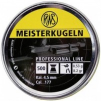 RWS MEISTERKUGELN PISTOL Pallini Diabolo calibro 4.48 0.53gr 8.2grs CARABINA Conf. da 500 pallini per CARABINA