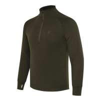 Lupetto Termica BERETTA GLIDER Mezza Zip Misto Lana Merinos GreenMoss