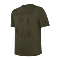 T-shirt BERETTA OUTLINE 100% Cotone DarkOlive