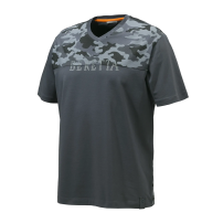 !!!SALDI -30%!!! T-Shirt BERETTA CAMO Scollo a V Cotone Elasticizzato Camo Ebony