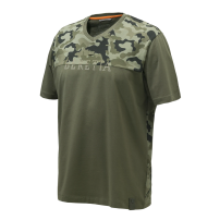 T-Shirt BERETTA CAMO Scollo a V Cotone Elasticizzato Camo Green