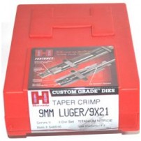 HORNADY CUSTOM GRADE DIE SET Taper Crimp 546516 Cal.9mm Luger/9x21 TITANIUM NITRIDE.