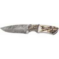 39OUTDOOR COLTELLO DAMASCO HUNTER-MANICO IN CORNO