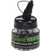 BLACKBIRD Biglie in acciaio per fionda da 9,5mm/ 3/8' Conf. da 200 Biglie