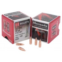 HORNADY BULLETS 2267 Palle FMJ-BT With Cannellure Cal.22.224'' 55grs Conf. da 100 palle