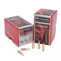 HORNADY VARMINT 2442 BTHP palle calibro 6mm.243'' 87grs Conf. da 100 palle