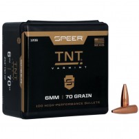 SPEER TNT VARMINT 1206 HP Palle calibro 6mm.243'' 70grs Conf. da 100 palle