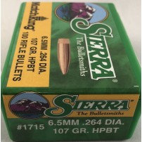 SIERRA MatchKing 1715 Palle HPBT Cal.6,5mm.264'' 107grs Conf. da 100 palle