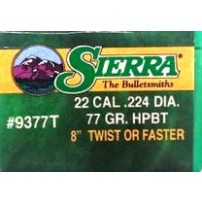 SIERRA MatchKing 9377T Palle HPBT Cal.22.224'' 77grs 8''Twist or Faster Conf. da 50 palle