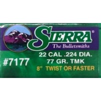 SIERRA MatchKing 7177Palle TMK Twist or Faster Cal.22.224'' 77grs Conf. da 100 palle
