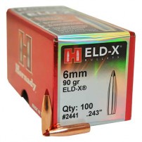 HORNADY ELD-X 2441 Palle Cal.6mm.243'' 90grs Conf. da 100 palle
