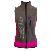 BLATEX Gilet Donna 461.4 Stretch Antivento Verde/Fucsia