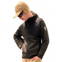 Pile BLATEX in Micropile Full Zip Elasticizzato Verde/Nero