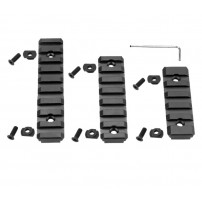 K-ARMS  Sert 3 rail per attacchi M-Lock in alluminio con viti e rondelle con 3 slot completi di chiave a brugola.