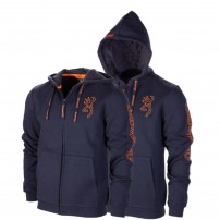 Felpa BROWNING SNAPSHOT SWEATSHIRT Full Zip con Cappuccio Blue Navy